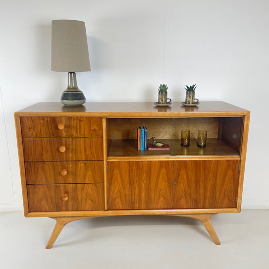 MID CENTURY COMPACT DALESCRAFT GLAZED SIDEBOARD