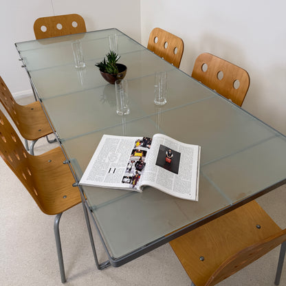 VINTAGE 1999 IKEA MOMENTS TABLE & 6 JULES CHAIRS