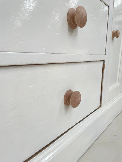 ENGLISH PAINTED PINE KITCHEN SIDEBOARD