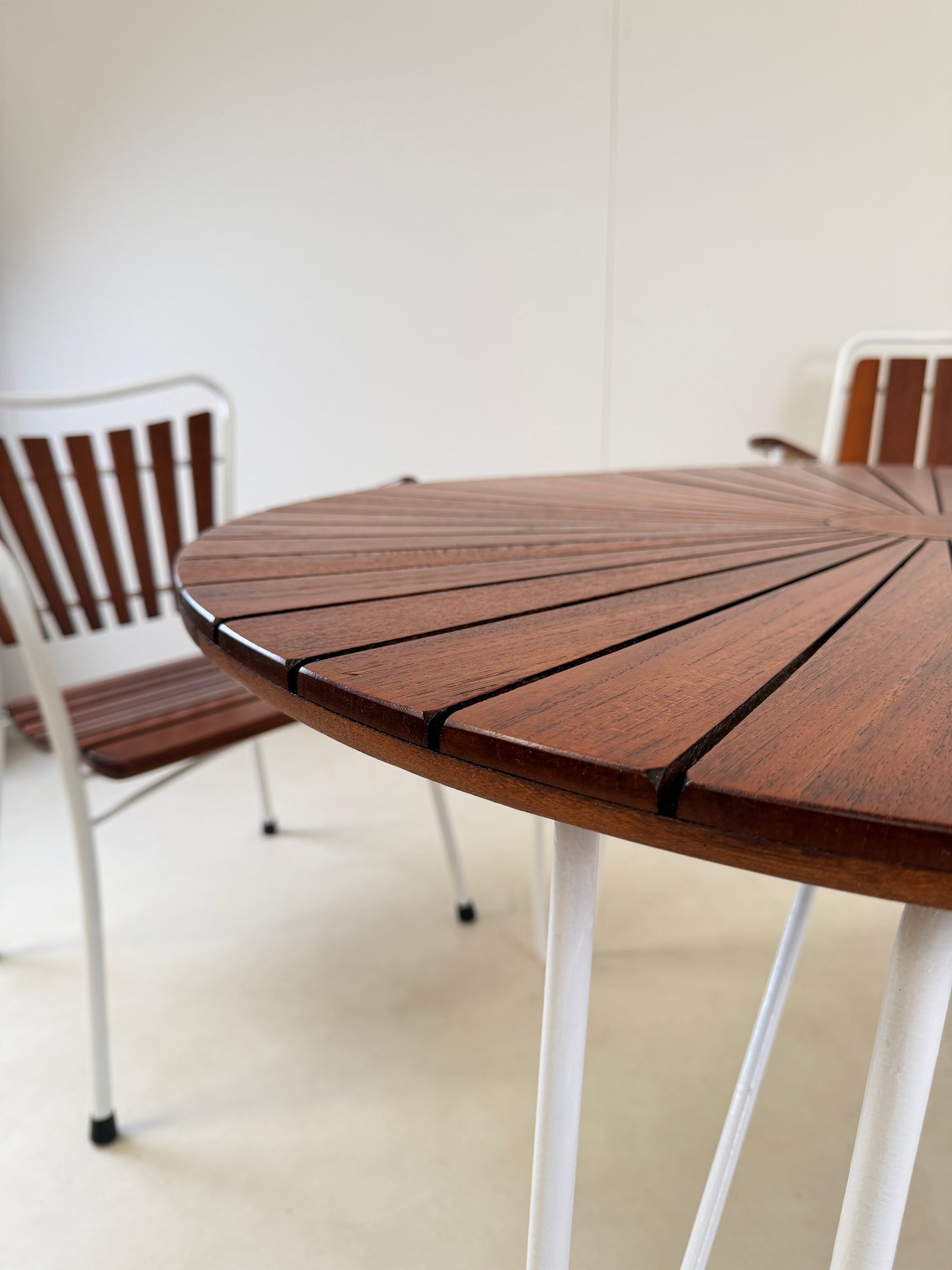 DANISH DANELINE TEAK GARDEN TABLE & 4 CHAIRS