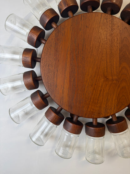 DANISH DIGSMED REVOLVING SPICE WHEEL ORGANISER x 18 JAR