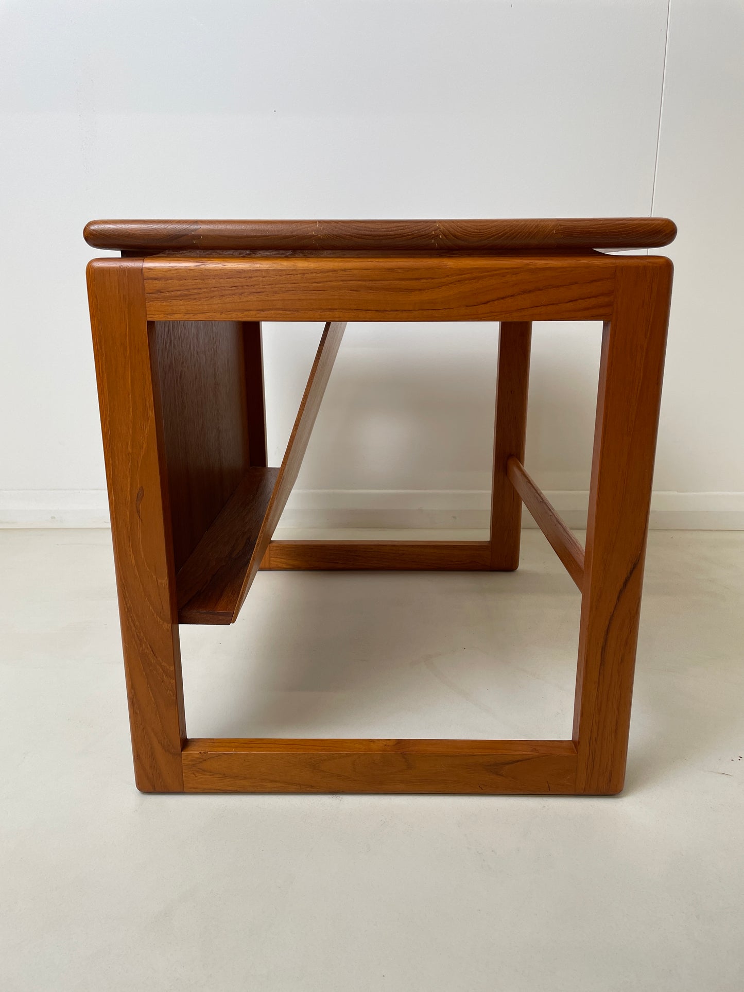 DANISH TEAK MAGAZINE RACK / SIDE TABLE