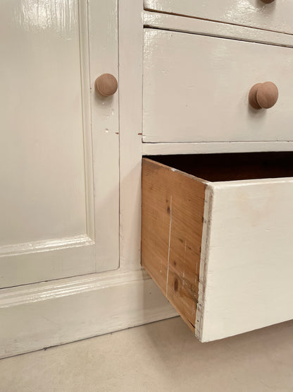 ENGLISH PAINTED PINE KITCHEN SIDEBOARD