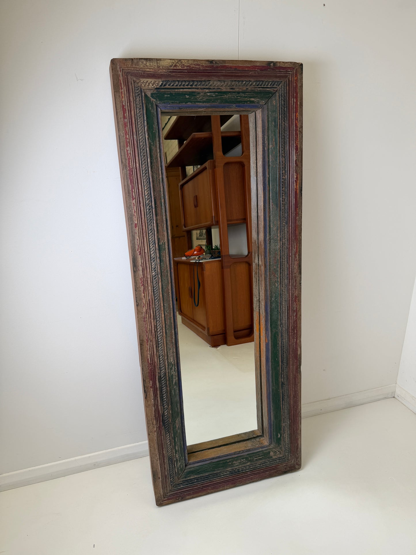 RAJASTHAN, INDIAN TEAK MIRROR - FULL LENGTH