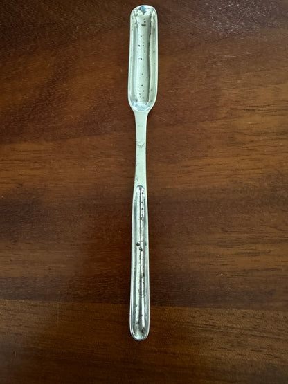 ANTIQUE BONE MARROW SILVER PLATE SCOOP