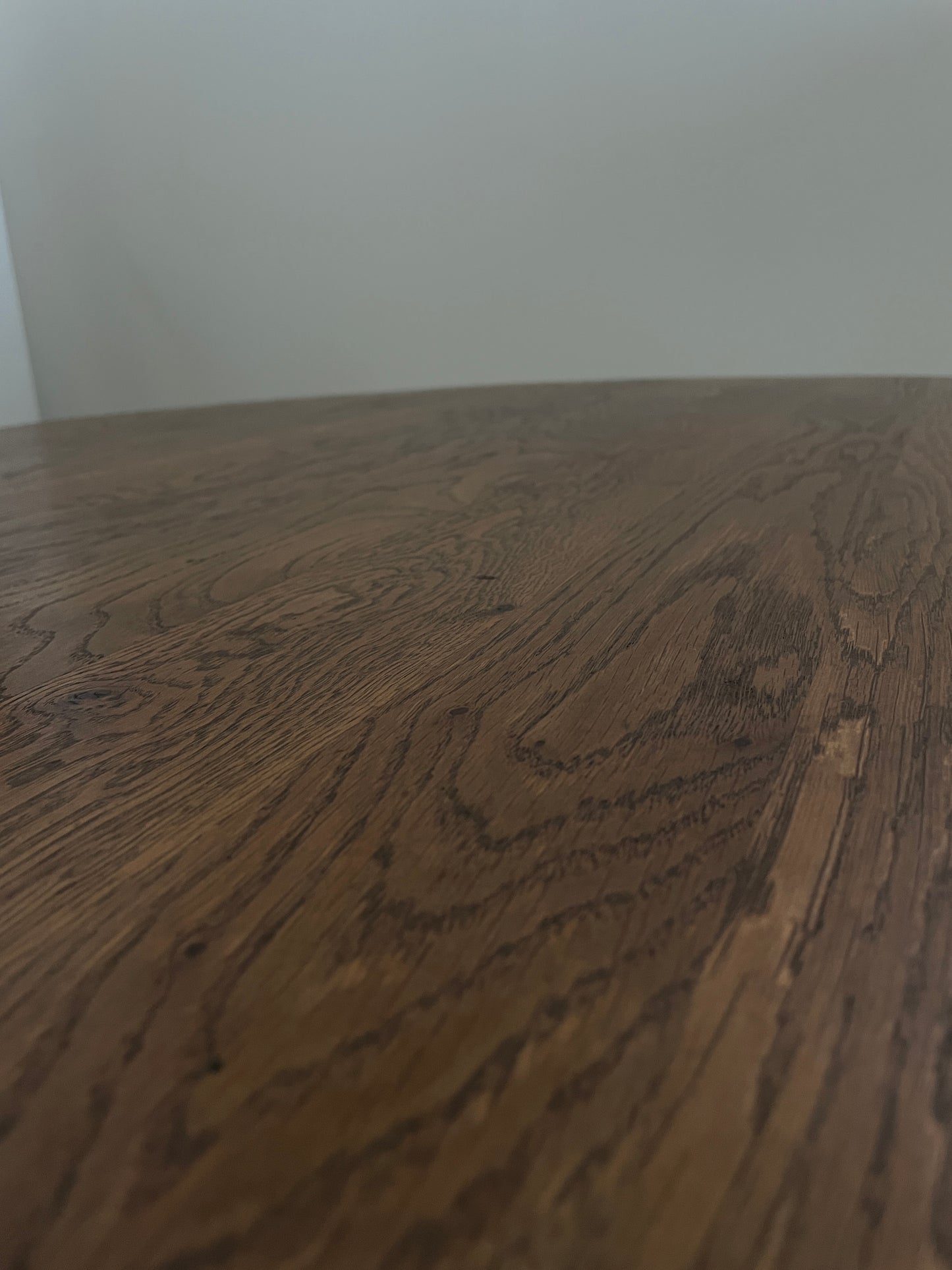 BRUTALIST 1970s BELGIUM OAK DINING TABLE & 4 CHAIRS