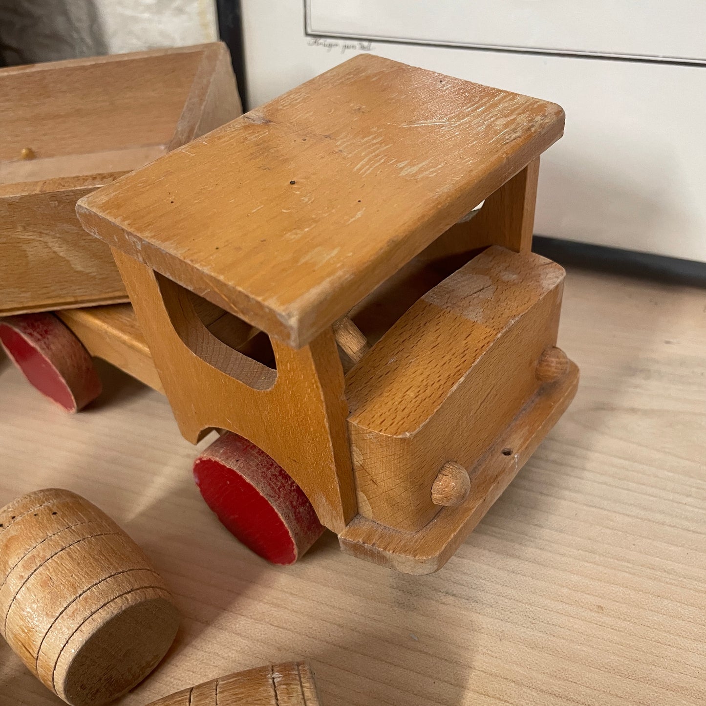 VINTAGE WOODEN TOY TRUCK