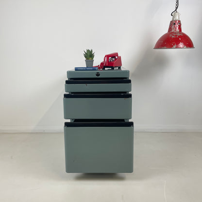 VINTAGE FILING CABINET DRAWERS IN GREY