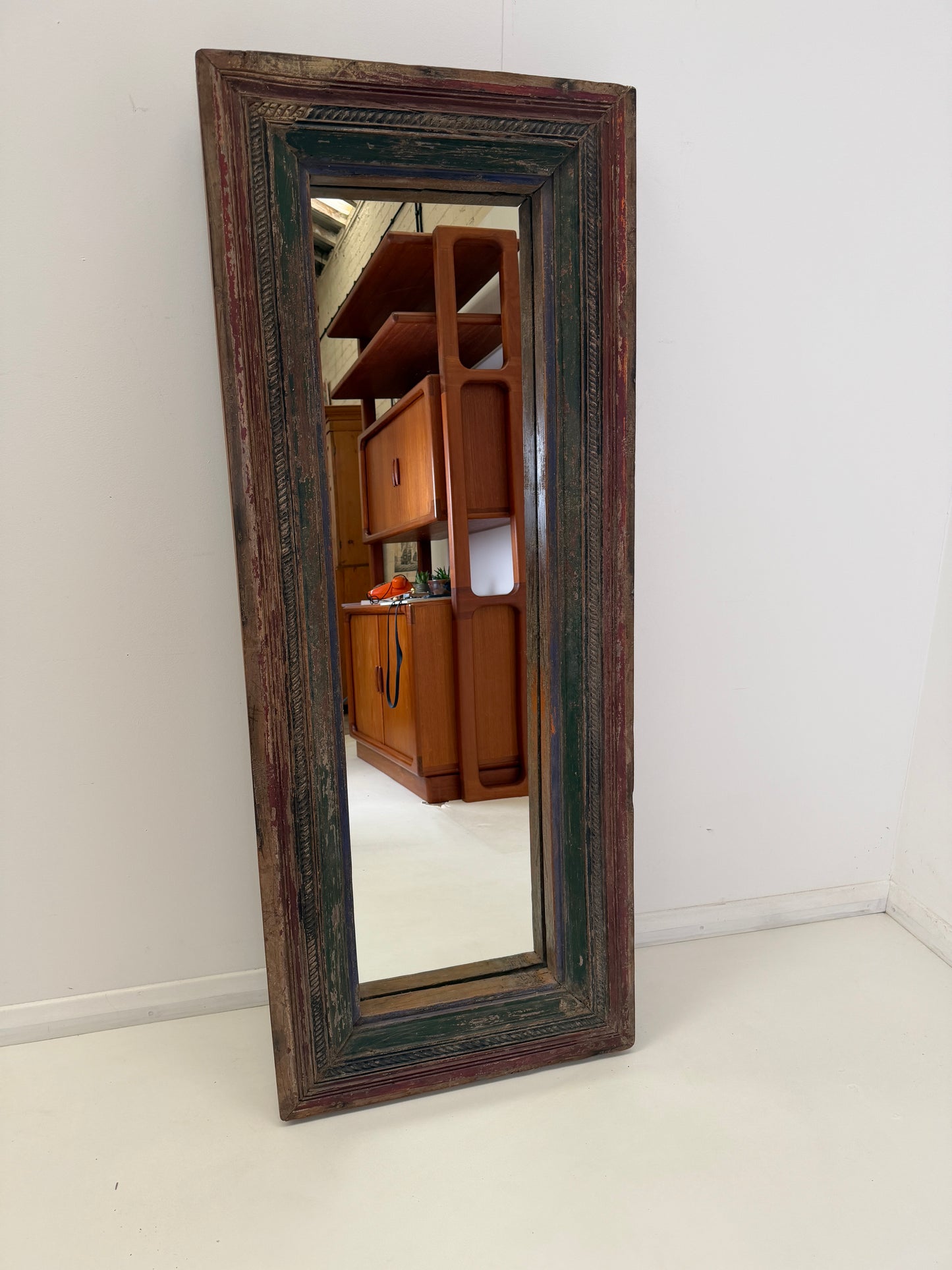 RAJASTHAN, INDIAN TEAK MIRROR - FULL LENGTH