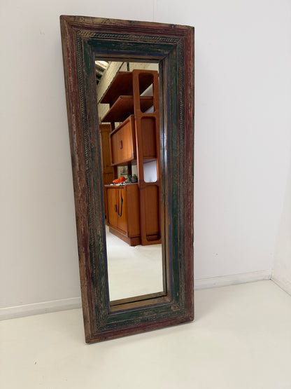 RAJASTHAN, INDIAN TEAK MIRROR - FULL LENGTH