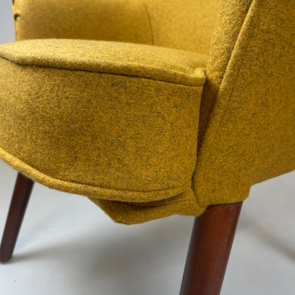 TOOTHILL COCKTAIL CHAIR IN MUSTARD WOOL