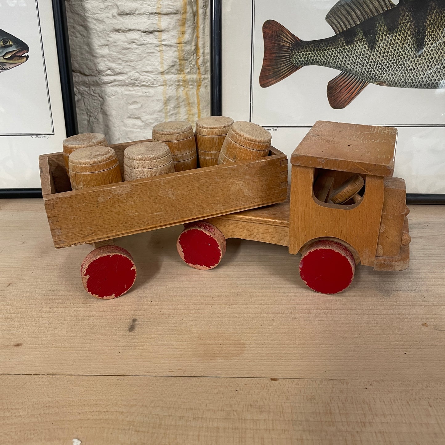 VINTAGE WOODEN TOY TRUCK