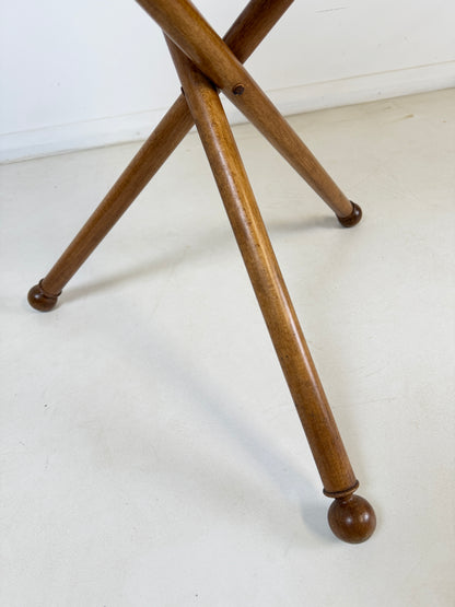 ITALIAN TRIPOD TEAK COFFEE SIDE TABLE