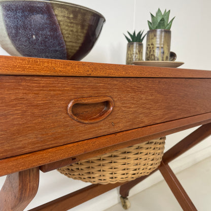 DANISH SEWING TABLE & BASKET