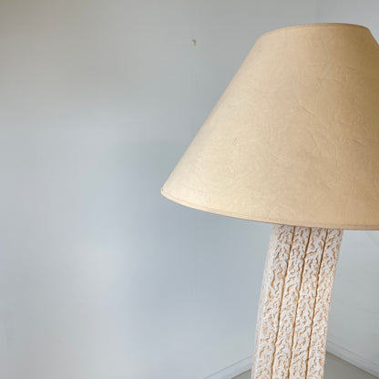 1980s POST MODERN TESSELLATED STANDARD LAMP TABLE