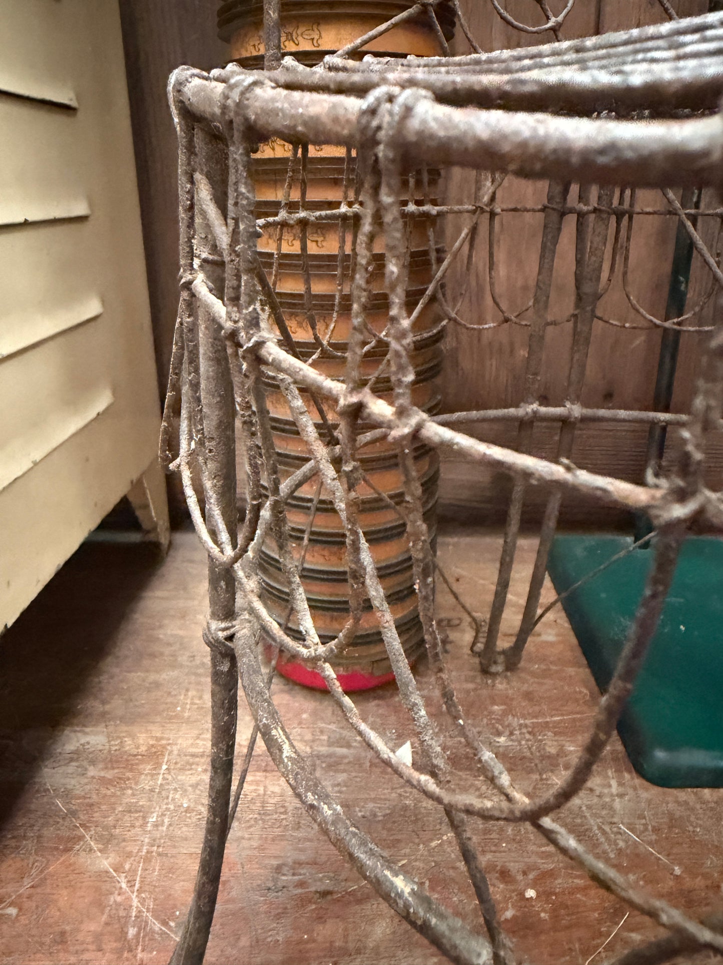 ANTIQUE FRENCH VICTORIAN CHILDS WIREWORK CHAIR