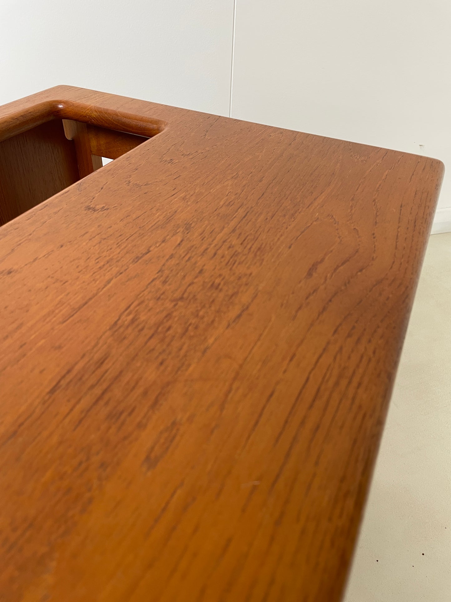 DANISH TEAK MAGAZINE RACK / SIDE TABLE