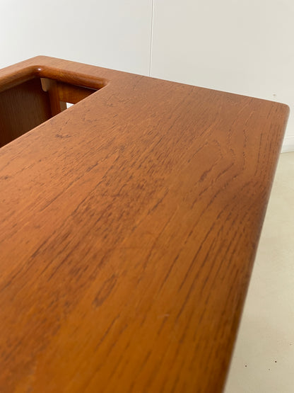 DANISH TEAK MAGAZINE RACK / SIDE TABLE