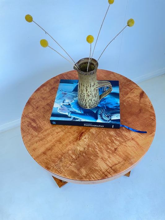 WALNUT BIEDERMEIRER TRIPOD SIDE COFFEE TABLE