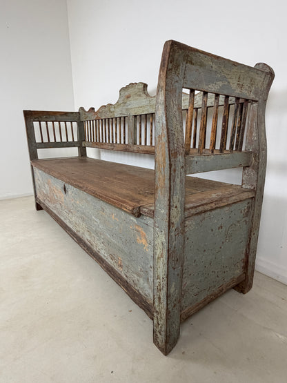 SWEDISH SETTLE BENCH 19TH CENTURY