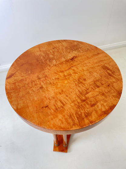 WALNUT BIEDERMEIRER TRIPOD SIDE COFFEE TABLE