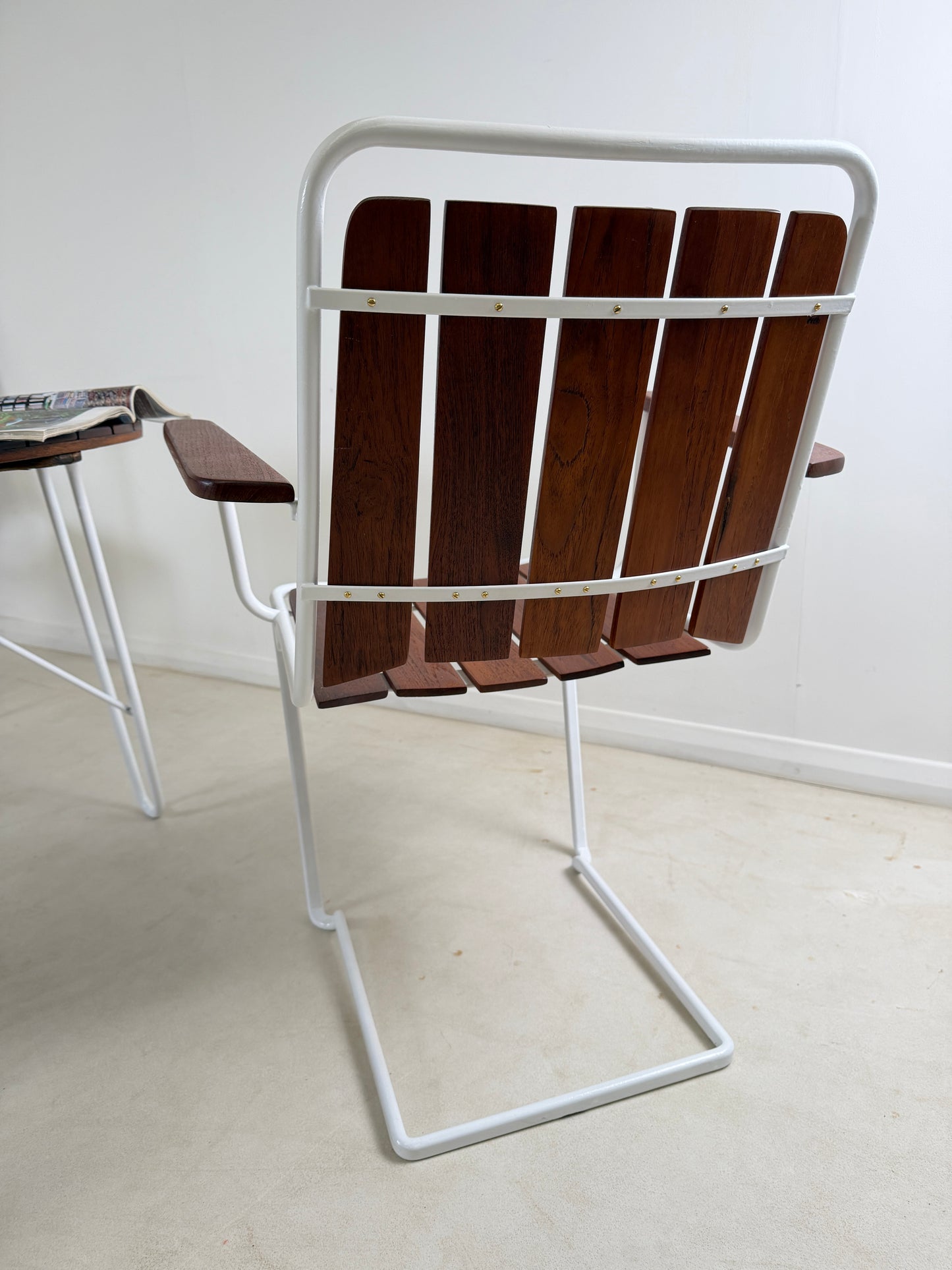 DANISH DANELINE TEAK GARDEN TABLE & 4 CHAIRS