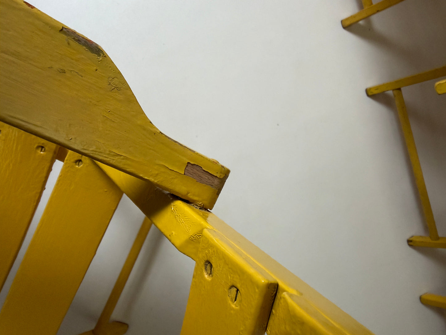BAUHAUS FOLDING GARDEN CHAIRS IN YELLOW - SET OF 4