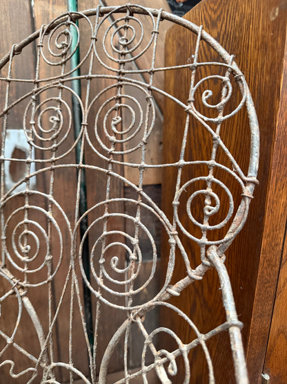 ANTIQUE FRENCH VICTORIAN CHILDS WIREWORK CHAIR