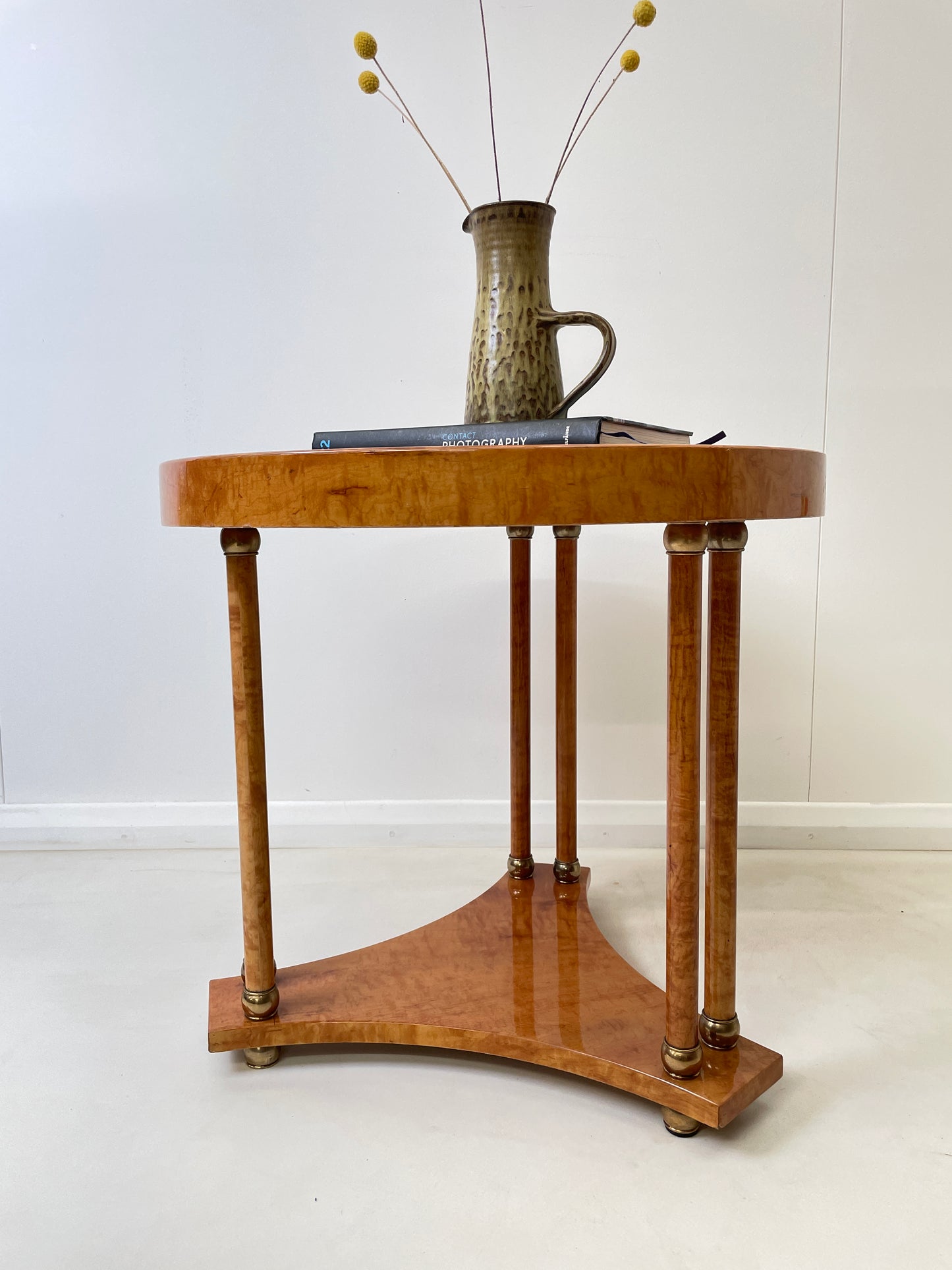 WALNUT BIEDERMEIRER TRIPOD SIDE COFFEE TABLE