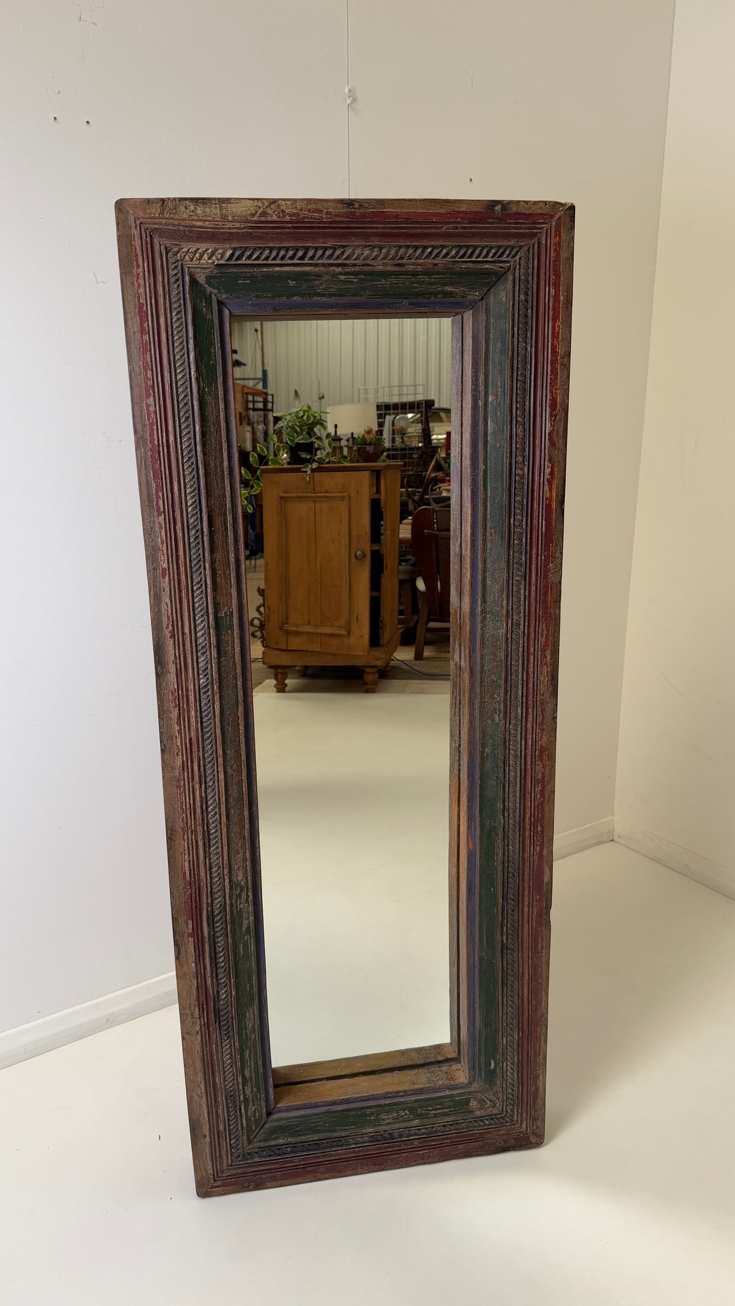 RAJASTHAN, INDIAN TEAK MIRROR - FULL LENGTH