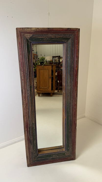 RAJASTHAN, INDIAN TEAK MIRROR - FULL LENGTH