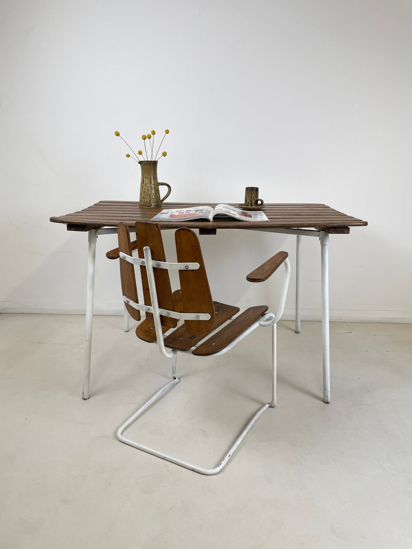 HERMAN PERSSONS SWEDISH GARDEN TABLE & CHAIRS 1960s