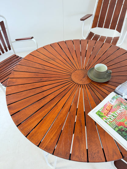 DANISH DANELINE TEAK GARDEN TABLE & 4 CHAIRS