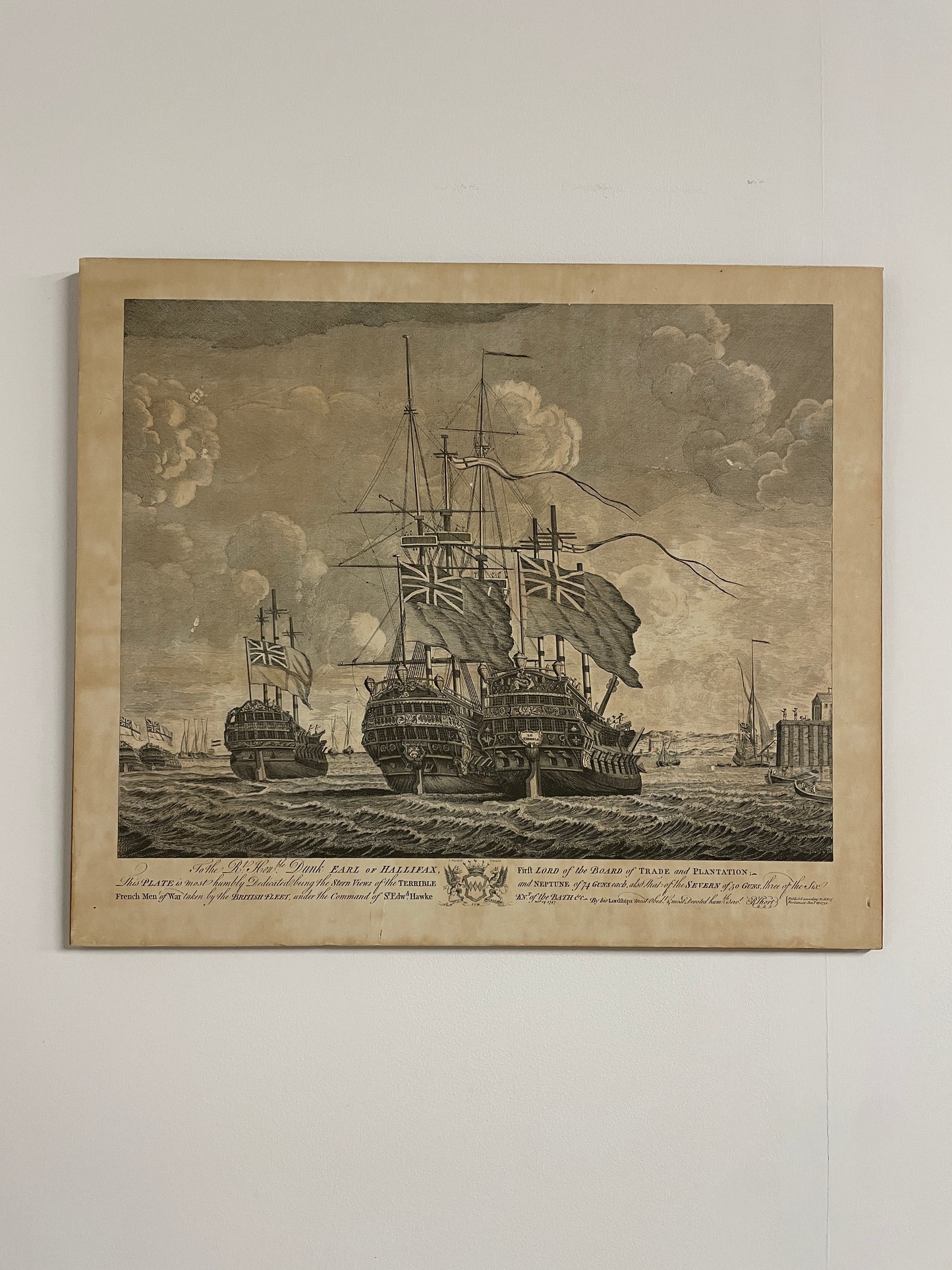 SEPIA SHIP PRINTS - J BOYDELL SET OF 4