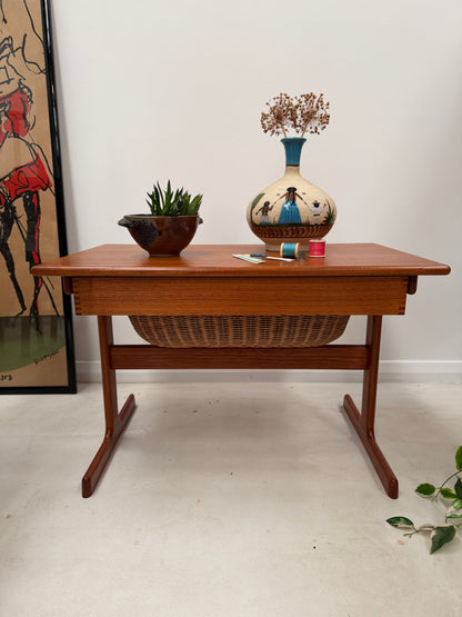 DANISH KAI KRISTIANSEN SEWING TABLE & BASKET