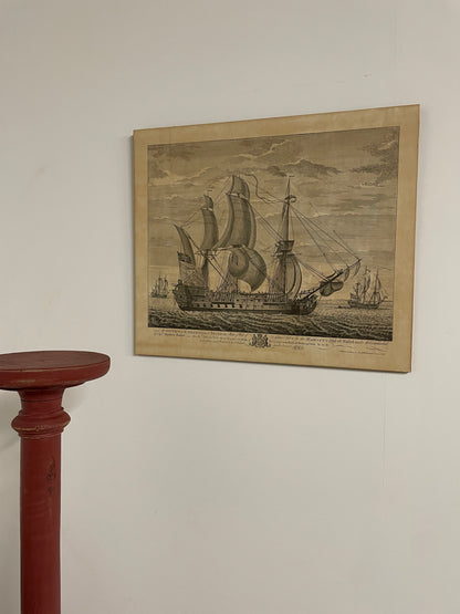 SEPIA SHIP PRINTS - J BOYDELL SET OF 4