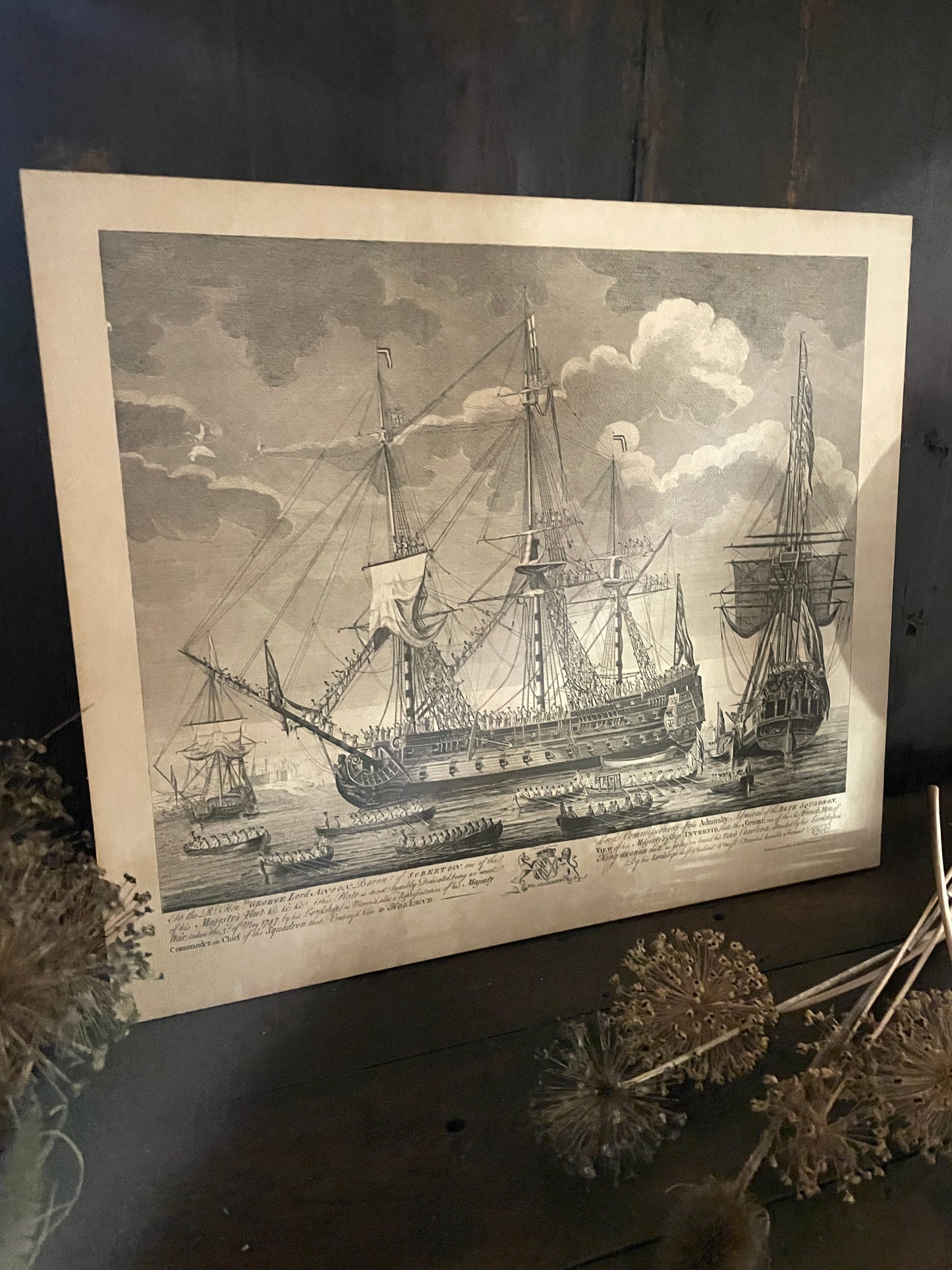 SEPIA SHIP PRINTS - J BOYDELL SET OF 4