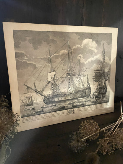 SEPIA SHIP PRINTS - J BOYDELL SET OF 4