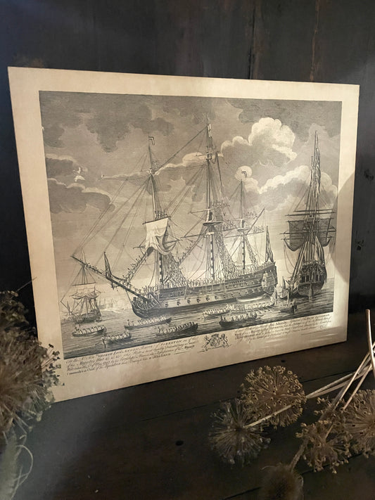 SEPIA SHIP PRINTS - J BOYDELL SET OF 4