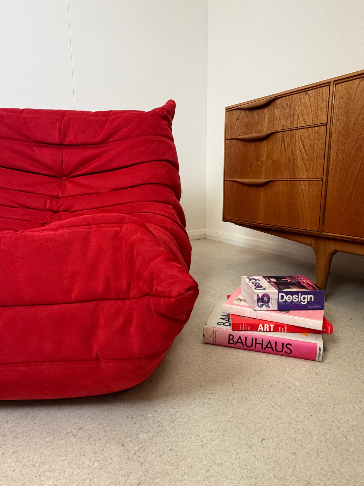 LIGNE ROSET RED TOGO FIRESIDE LOUNGE CHAIR