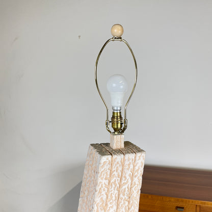 1980s POST MODERN TESSELLATED STANDARD LAMP TABLE