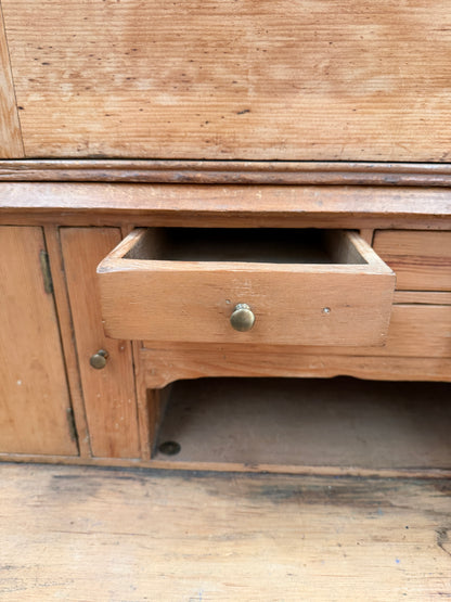 ENGLISH PINE DRESSER/SECRETAIRE WITH DRAWERS