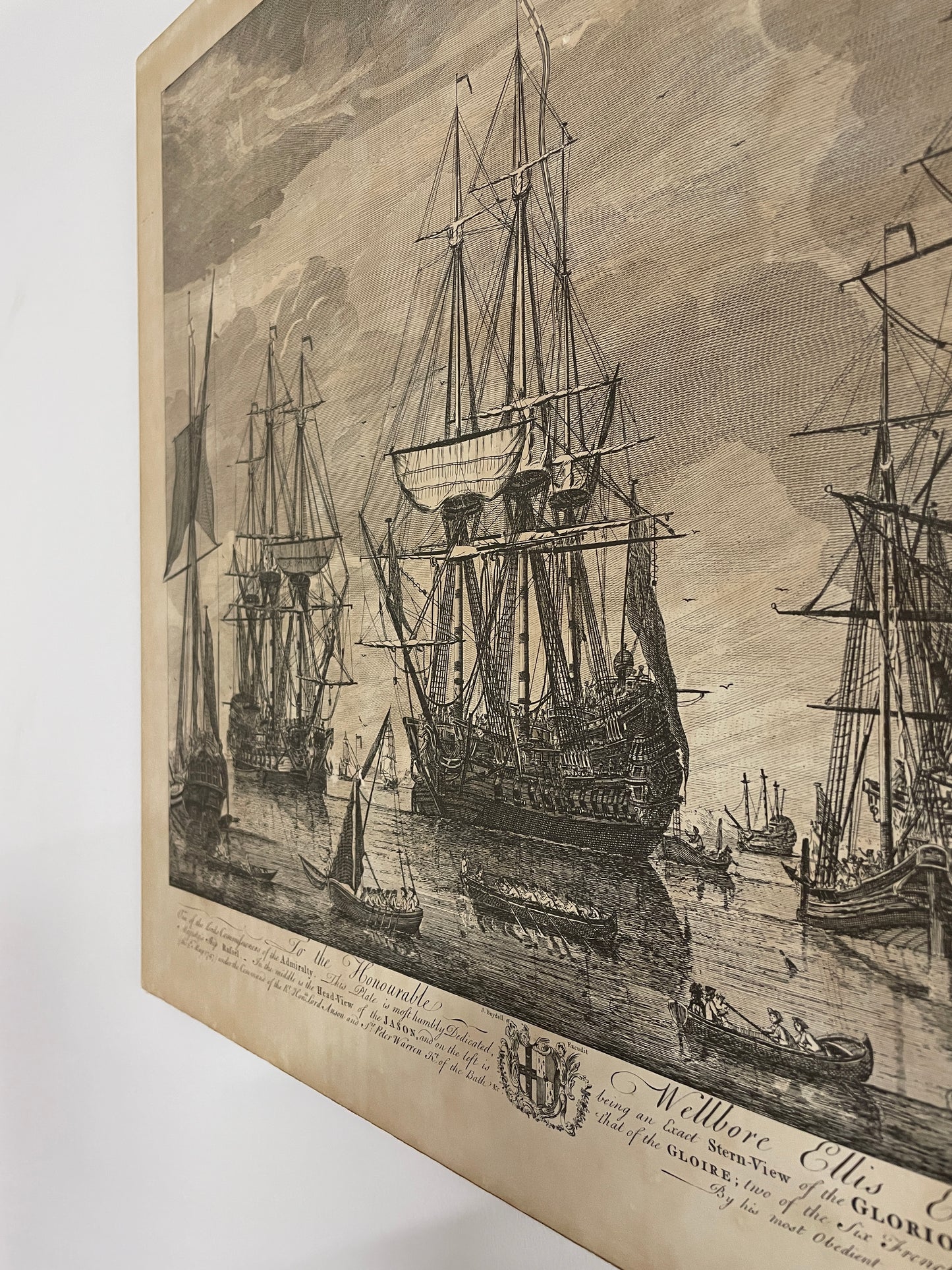 SEPIA SHIP PRINTS - J BOYDELL SET OF 4