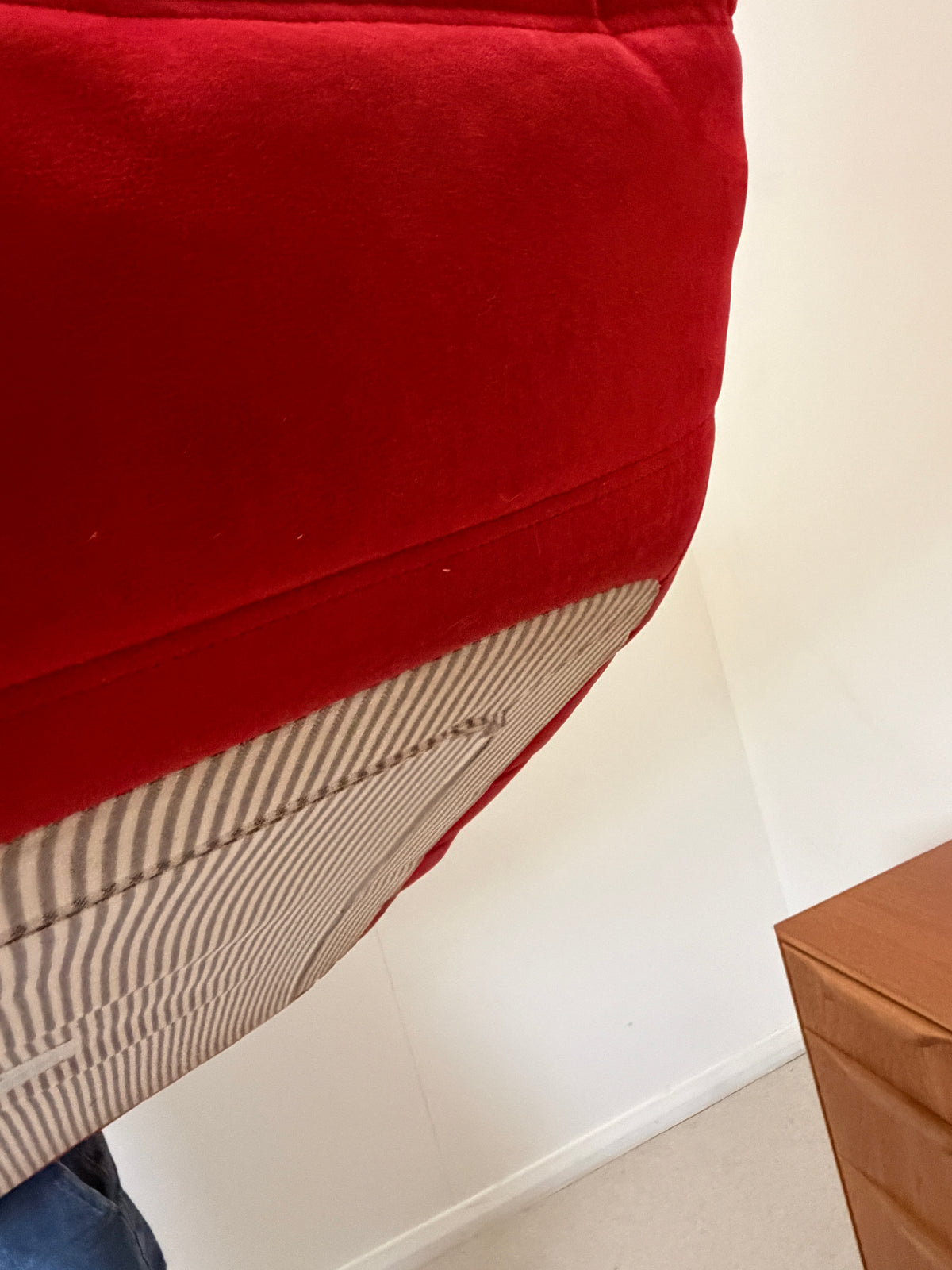 LIGNE ROSET RED TOGO FIRESIDE LOUNGE CHAIR