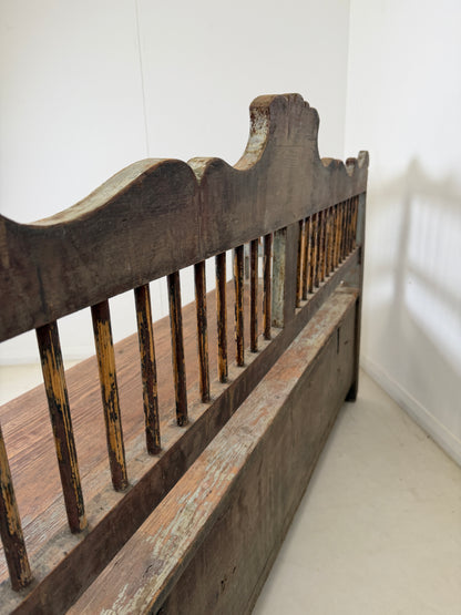 SWEDISH SETTLE BENCH 19TH CENTURY