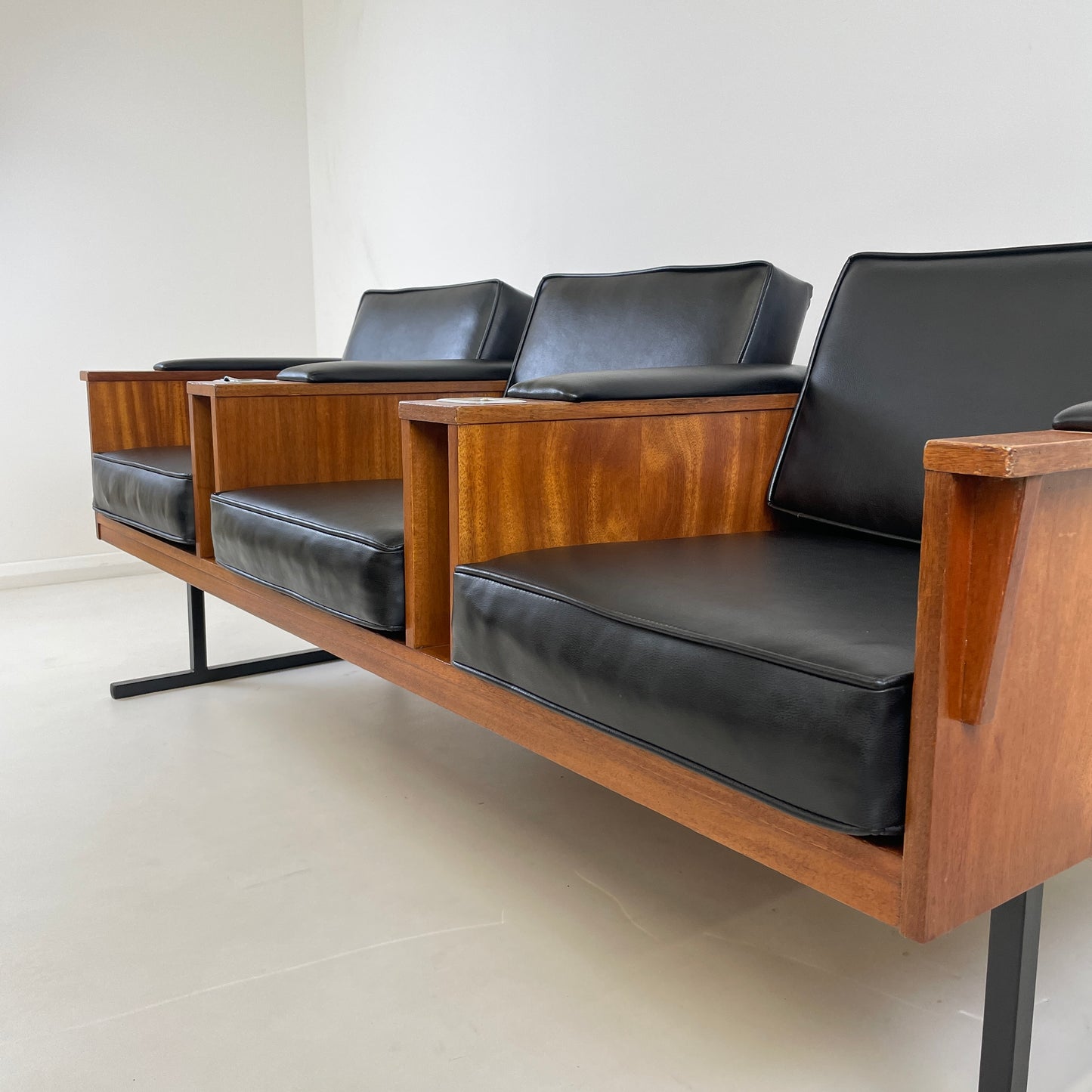 VINTAGE MODERN 3 SEATER SALON SOFA BENCH