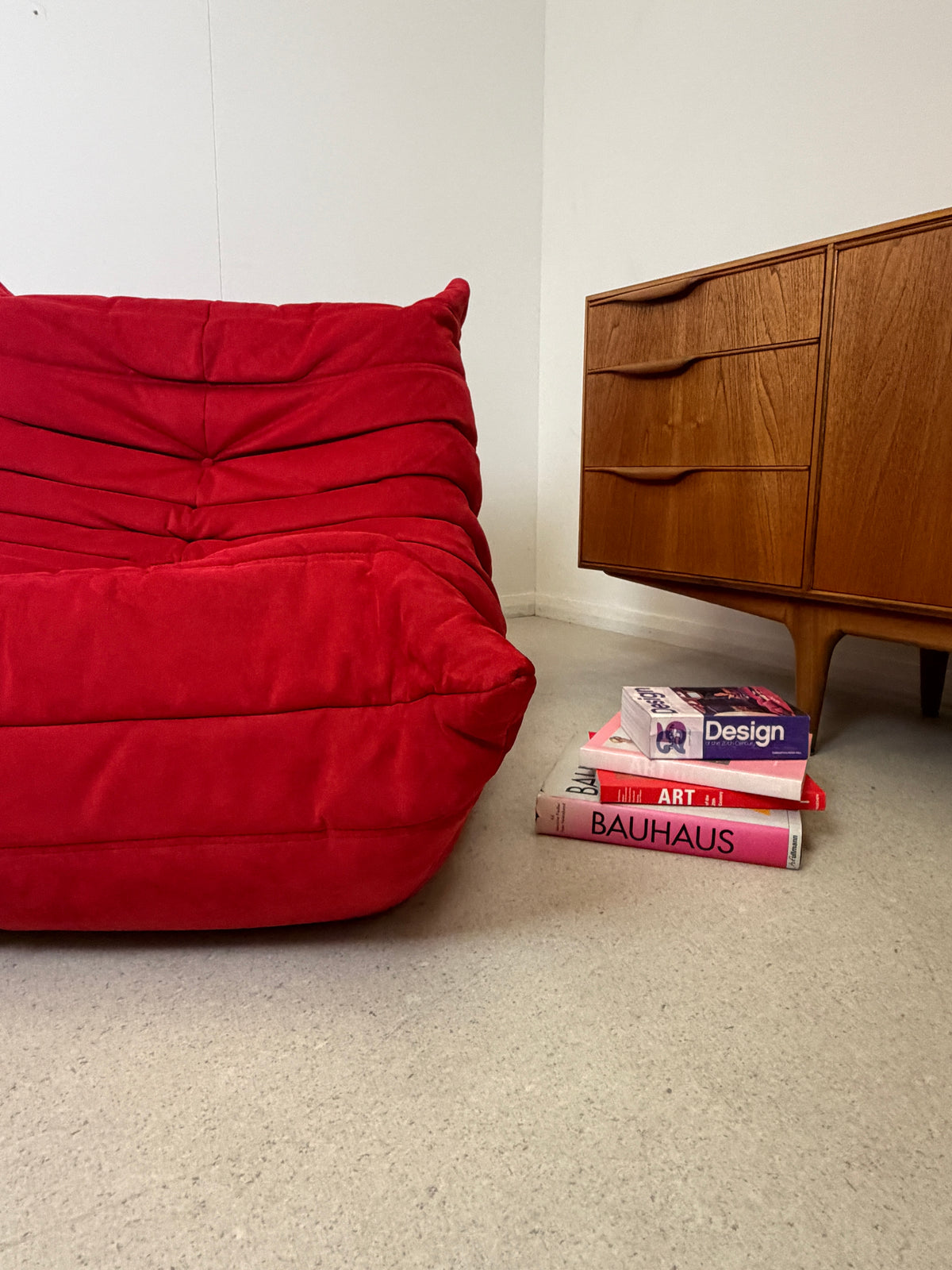 LIGNE ROSET RED TOGO FIRESIDE LOUNGE CHAIR