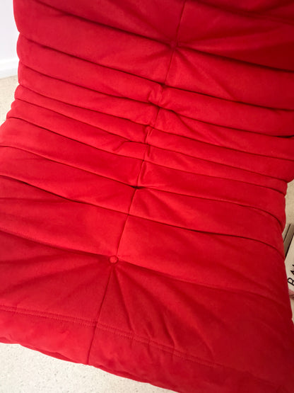 LIGNE ROSET RED TOGO FIRESIDE LOUNGE CHAIR
