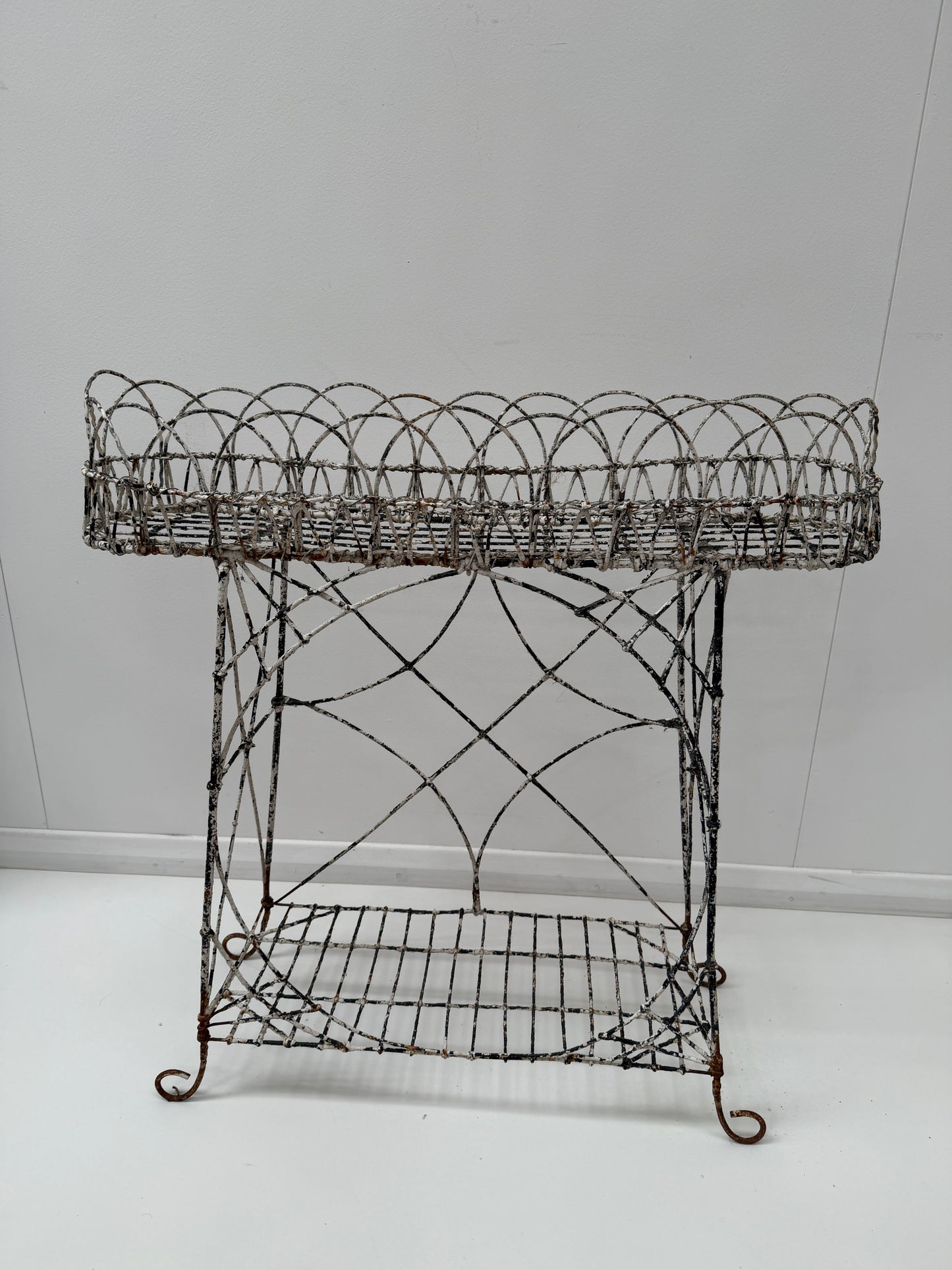 ANTIQUE WIREWORK CONSERVATORY PLANTER