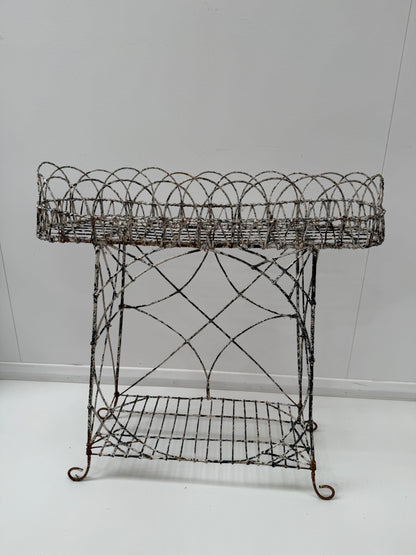 ANTIQUE WIREWORK CONSERVATORY PLANTER